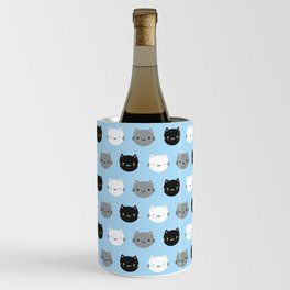 Cute Cats & Kawaii Kittens (Blue) Wine Chiller