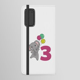 Elephant Third Birthday Balloons For Kids Android Wallet Case