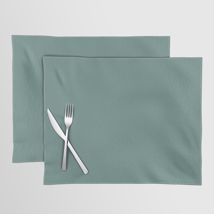 Pastel Blue Solid Hue - 2022 Color - Shade Dunn and Edwards Aspen Hush DE5746 Placemat