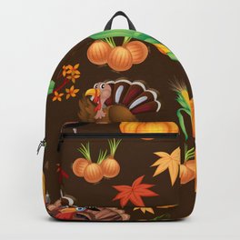 AMAZING THANKSGIVING DESIGN Backpack | Decorative, Leaves, Turkey, Festive, Pumpkin, Graphicdesign, Fruit, Natural, Leaf, Happy 