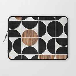 Mid-Century Modern Pattern No.1 - Concrete and Wood Laptop Sleeve