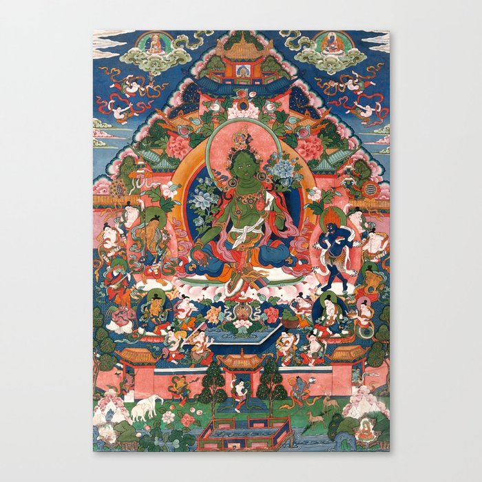 The Green Tara Canvas Print