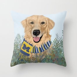Michigan Golden Throw Pillow