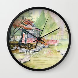Japanese Garden Wall Clock