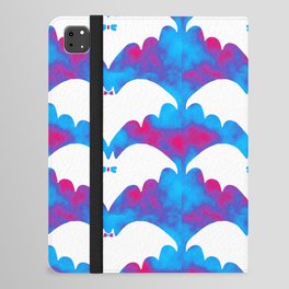 White Bats And Bows Blue Pink iPad Folio Case