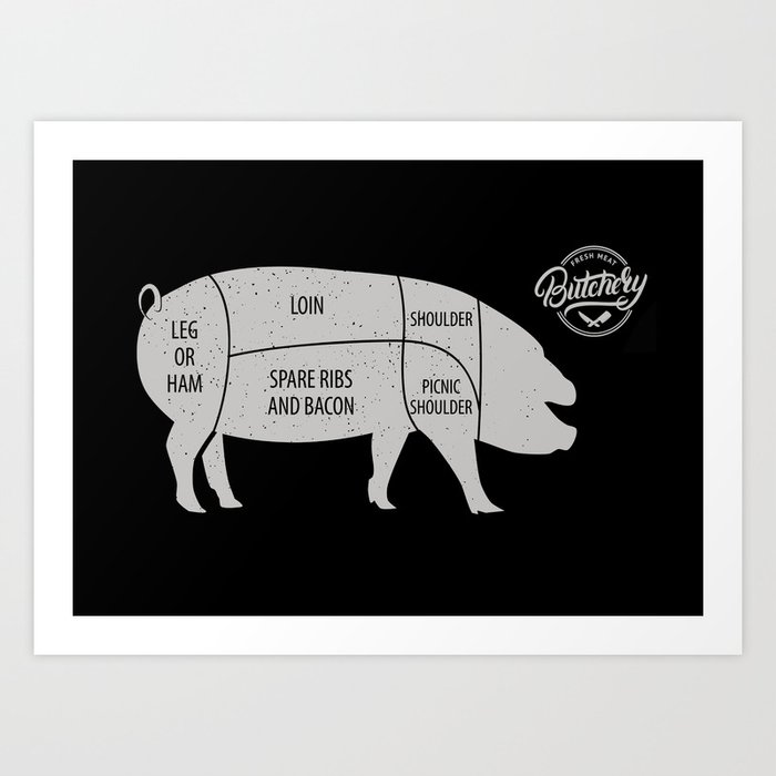 Pig Butcher Chart Art