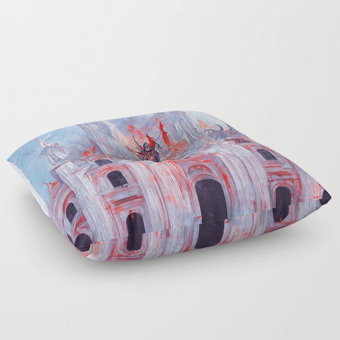 Lucifer Palace in Hell Floor Pillow
