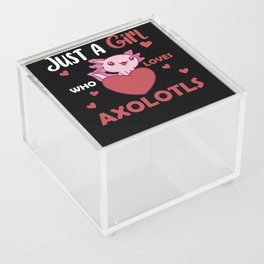 Axolotl Lovers Sweet Animals For Girls Pink Acrylic Box