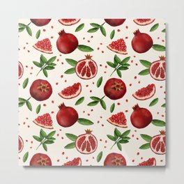 Pomegranates and Seeds Metal Print | Persephone, Mythology, Foodie, Pomegranates, Fruit, Autumn, Organic, Digital, Curated, Winter 