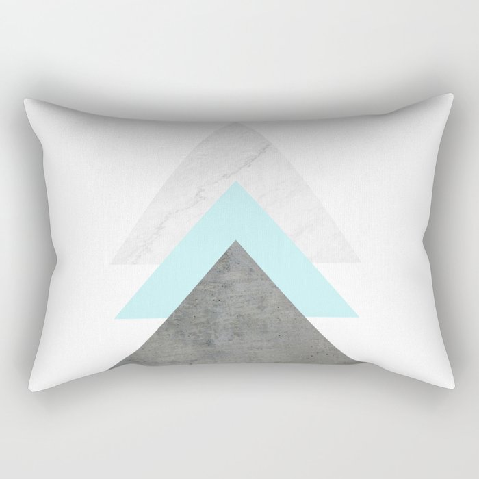 Arrows Collage Rectangular Pillow - Grey sofa decoration with cement details