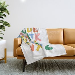 Alphabet Poster - Colorful ABC Nursery Prints Throw Blanket