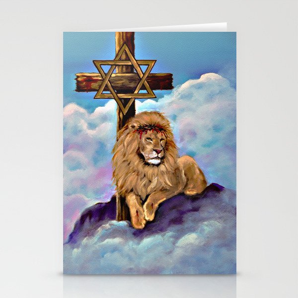 Lion of Judah at the Cross Stationery Cards