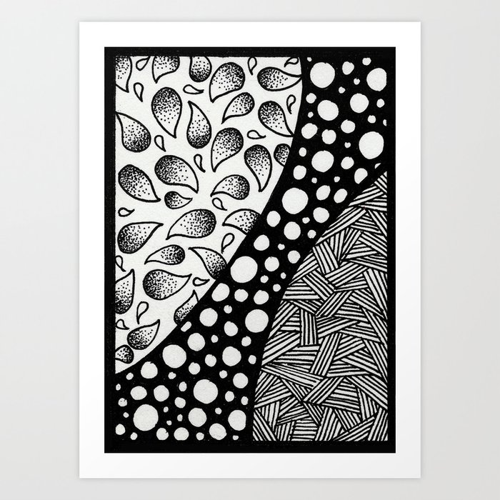 Zentangle Design Art Print By Talishemes Society6