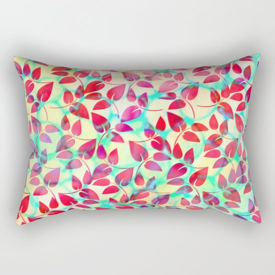 Dots and Leaves Rectangular Pillow