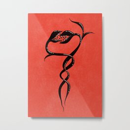 Serpent Plants In Love Metal Print
