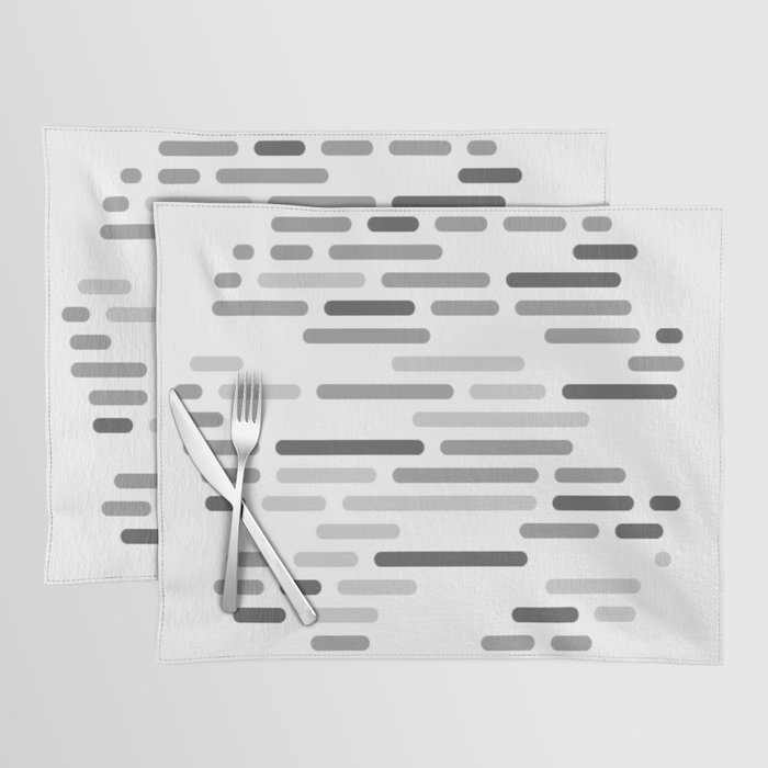 Black and White Dash Placemat