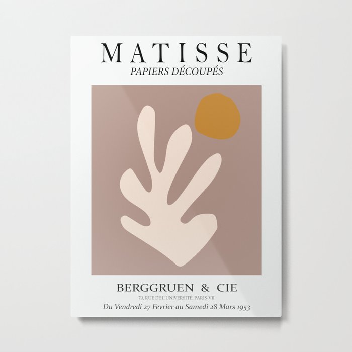 Matisse cutoff - abstract cutoff minimalist print Metal Print