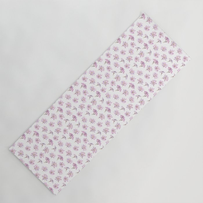 Pink Cherry Willow Blossoms Yoga Mat