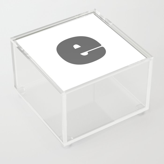 e (Grey & White Letter) Acrylic Box