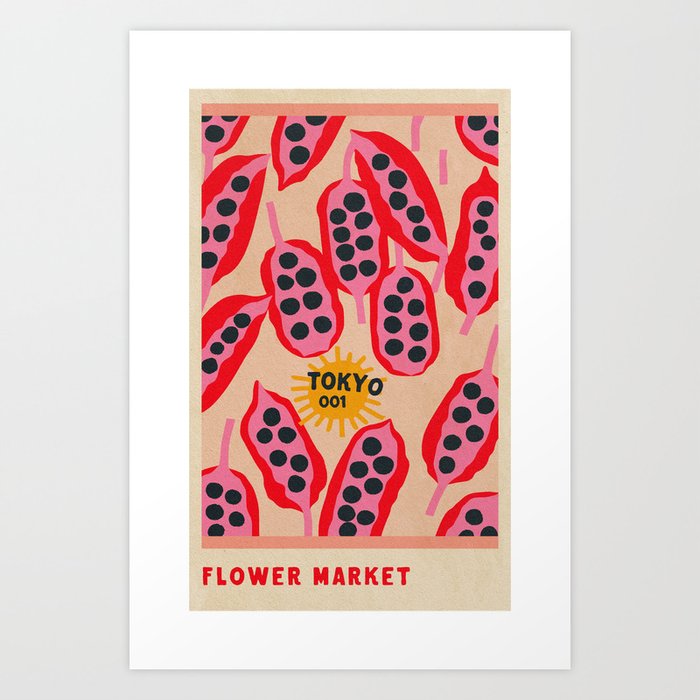 FLOWER MARKET TOKYO Art Print