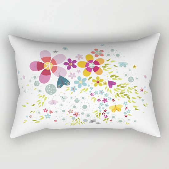 Schmetterlingswiese – Butterfly-Meadow Rectangular Pillow
