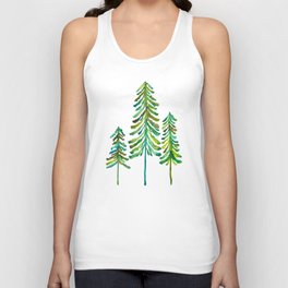 Pine Trees – Green Palette Unisex Tank Top