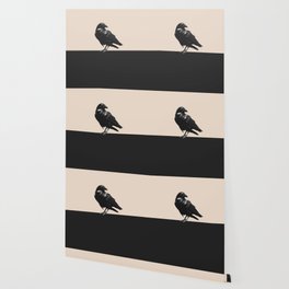 Raven Black Horizon Minimalism  Wallpaper