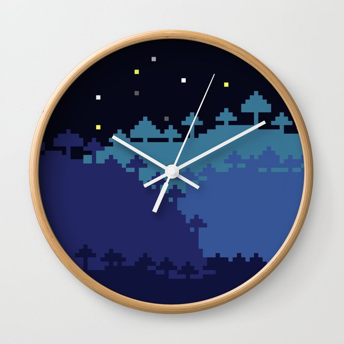 Positive Pixel Art - You Are Worthy Wall Clock