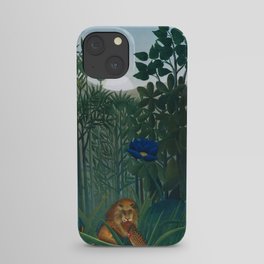 The Repast of the Lion (ca. 1907) by Henri Rousseau. iPhone Case