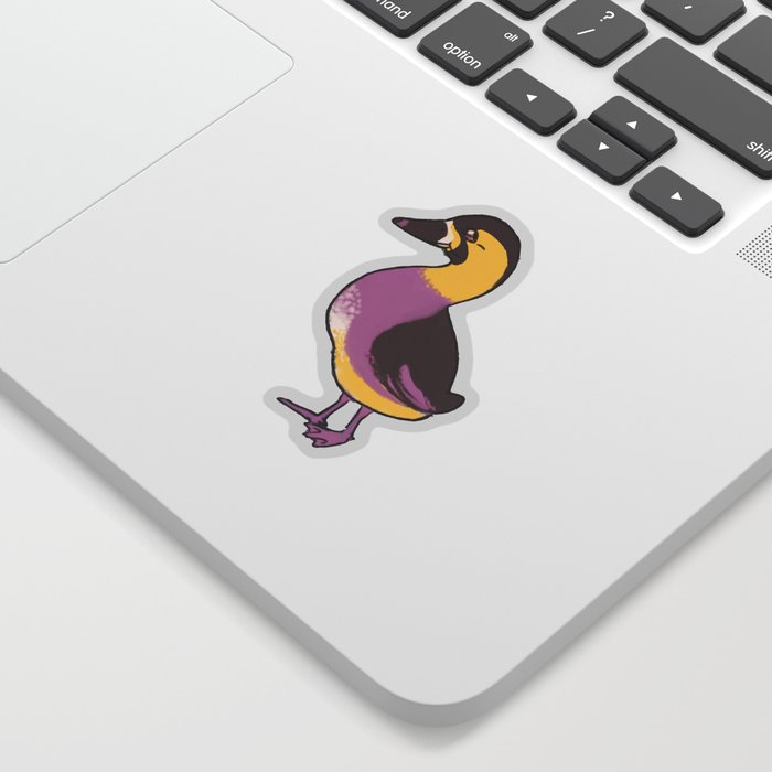 nonbinary duck pride Sticker