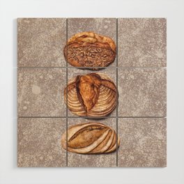 Freshly Baked Bread - Bread Lovers Artwork  Wood Wall Art