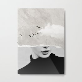 minimal collage /silence Metal Print