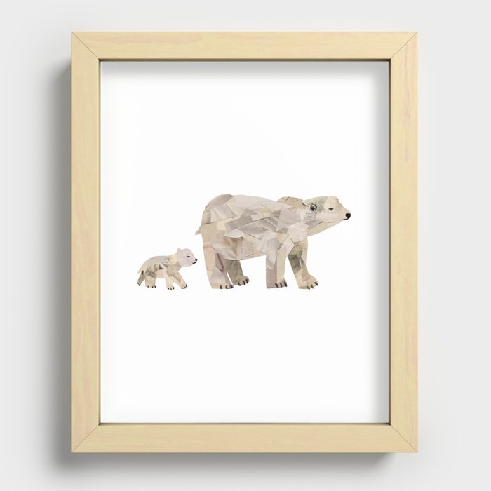 Polar Bear Recessed Framed Print