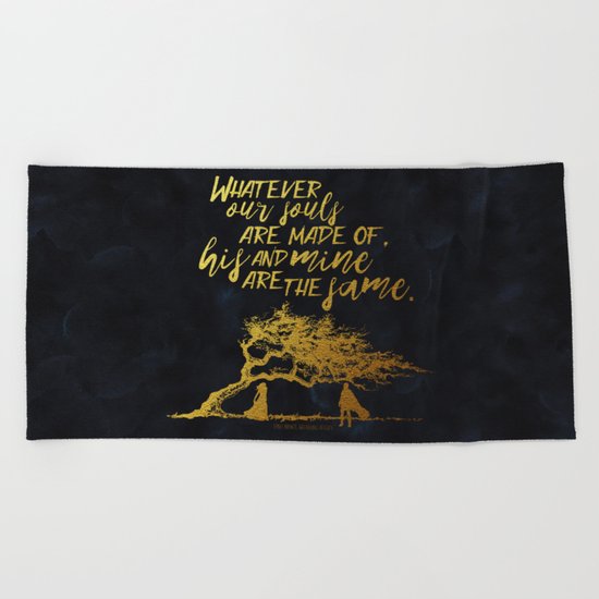 Wuthering Heights - Souls - Gold Foil Beach Towel