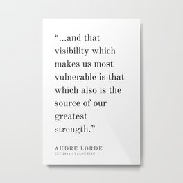 12  | Audre Lorde |Audre Lorde Quotes | 200621 | Black Excellence Metal Print