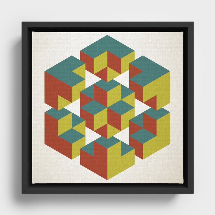 Impossible Geometry Framed Canvas