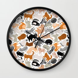 Cats Forever by Veronique de Jong Wall Clock