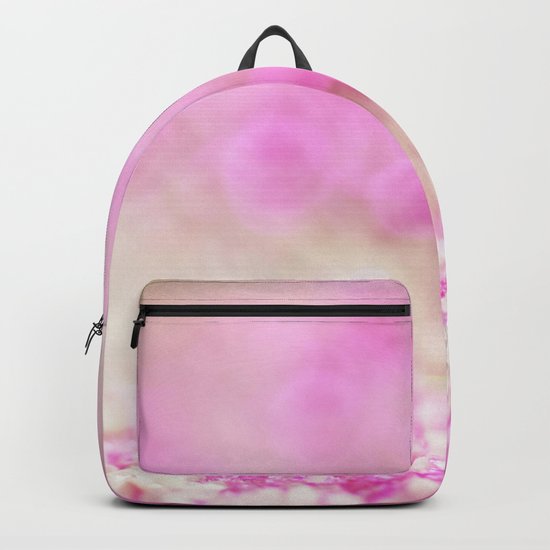 Pink and white shiny glitter effect print - Sparkle Valentine Backdrop Backpack