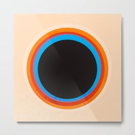 Look at the circle - abstract Metal Print | Minimalistic, Modern, Forms, Geometric, Simple, Rainbow, Abstract, Circles, Bauhaus, Digital 
