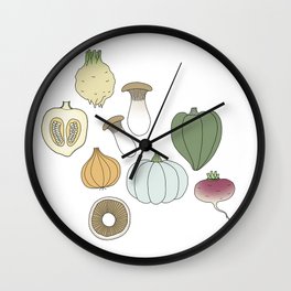 Vegetables (color) Wall Clock