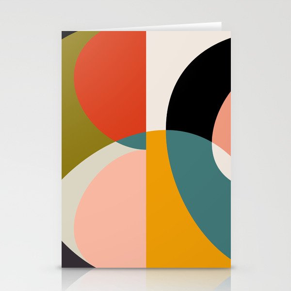 geometry shapes 3 Stationery Cards