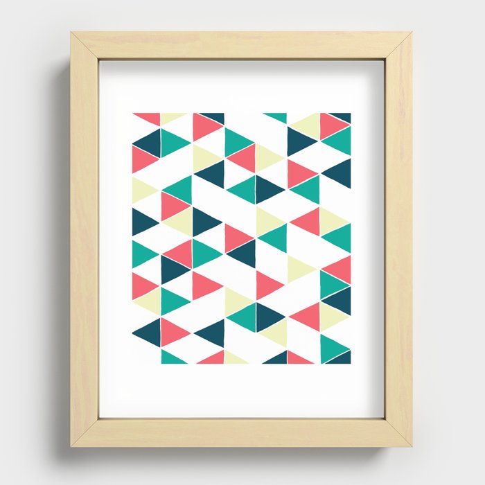Three points where two lines meet Recessed Framed Print