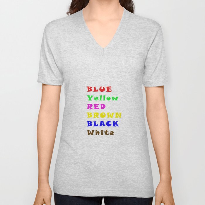 colour V Neck T Shirt