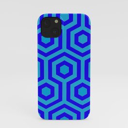 Hexagonal Blue iPhone Case