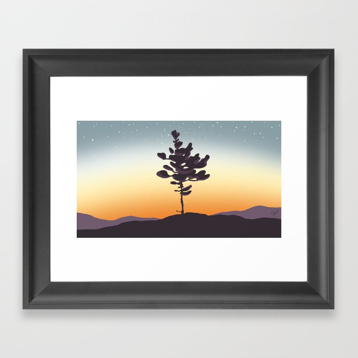 Sunset Drive in Kawartha Lakes Framed Art Print
