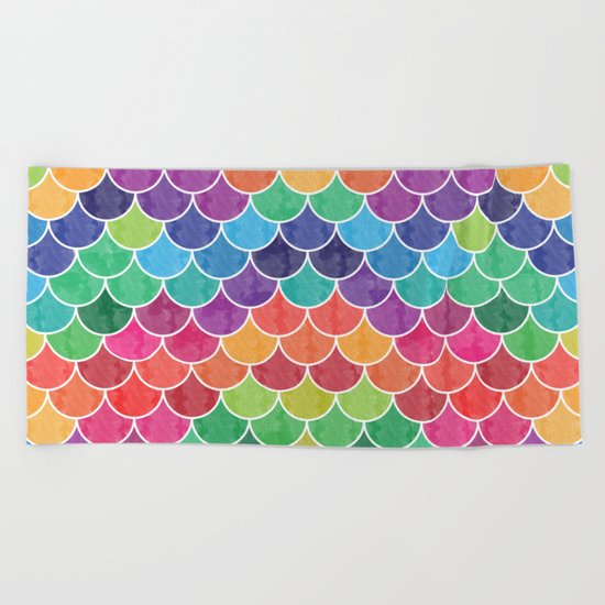 Watercolor Lovely Pattern VVXVI Beach Towel