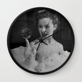 The best friends don't talk back - Actress Jeanne Crain Taking Bubble Bath for Her Role in Movie Margie Wall Clock | Hollywood, Girl, Girlinbathtub, Form, Nude, Female, Photo, Woman, Funny, Photograh 