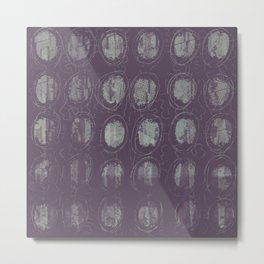 "Orbs and Squiggles" 2 | Purple and Grey Abstract Design Metal Print | Grey, Drawing, Texture, Dots, Pattern, Digital, Gray, Circles, Liseholtart, Eggplantpurple 