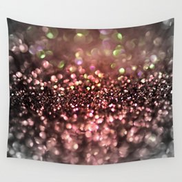 Copper gray and black shiny glitter print - Sparkle Luxury Backdrop Wall Tapestry