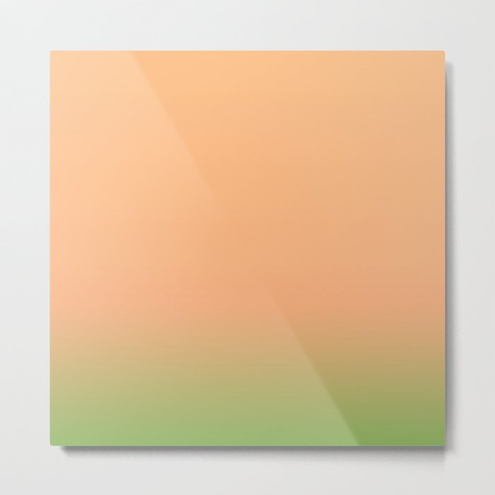 Melon | Pastel orange and green gradient Metal Print